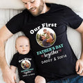 Personalized Photo First Father Day T-Shirt and Romper Deal