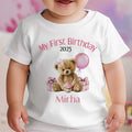 Pink Teddy Bear First Birthday Outfit