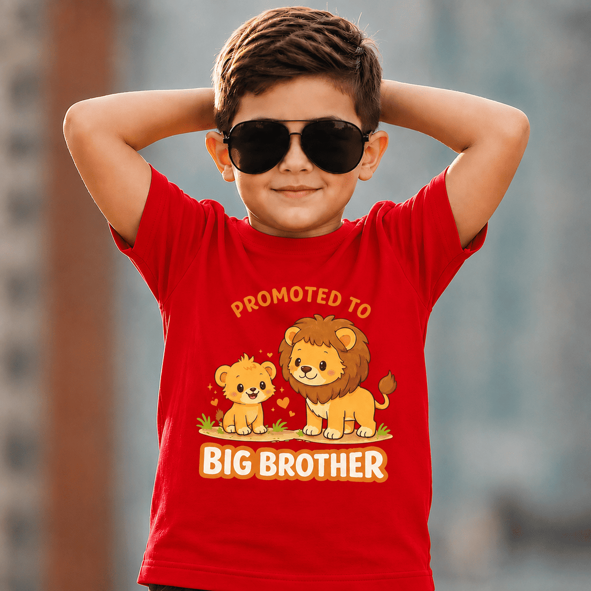 Promoted Big Brother Lion Theme T-Shirt