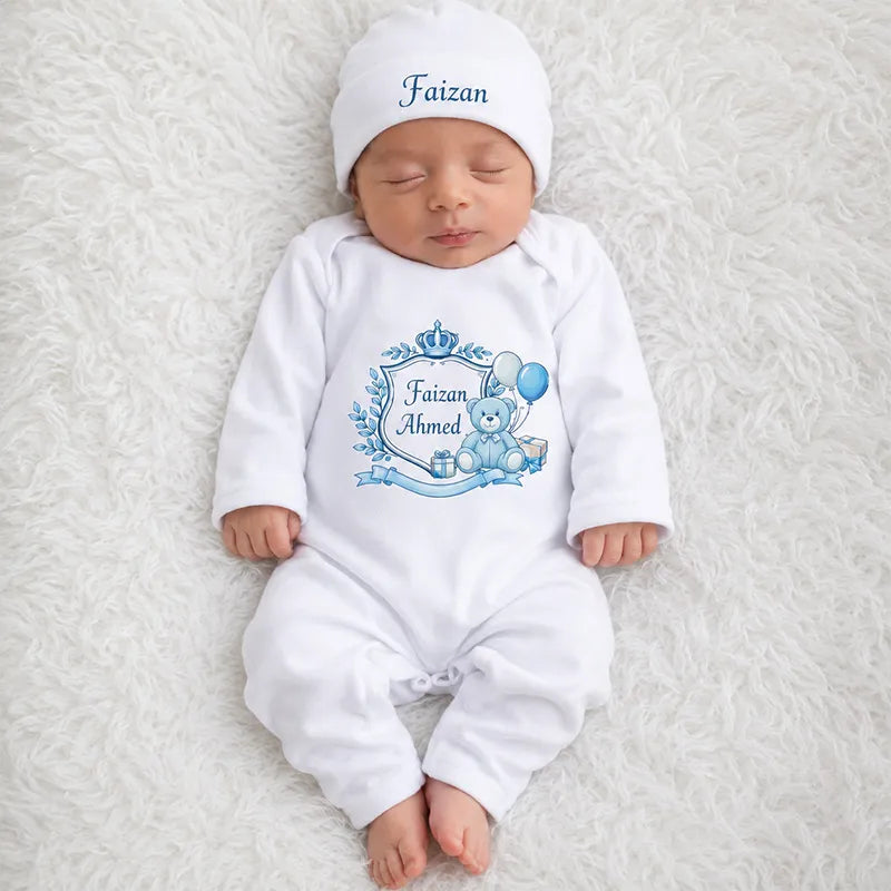Royal Balloon Welcome First Day Full Body Romper