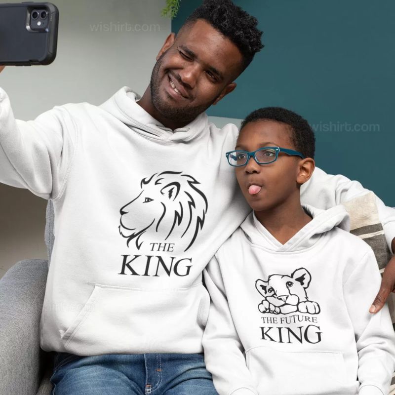 The King & The Future King Printed Matching Hoodie