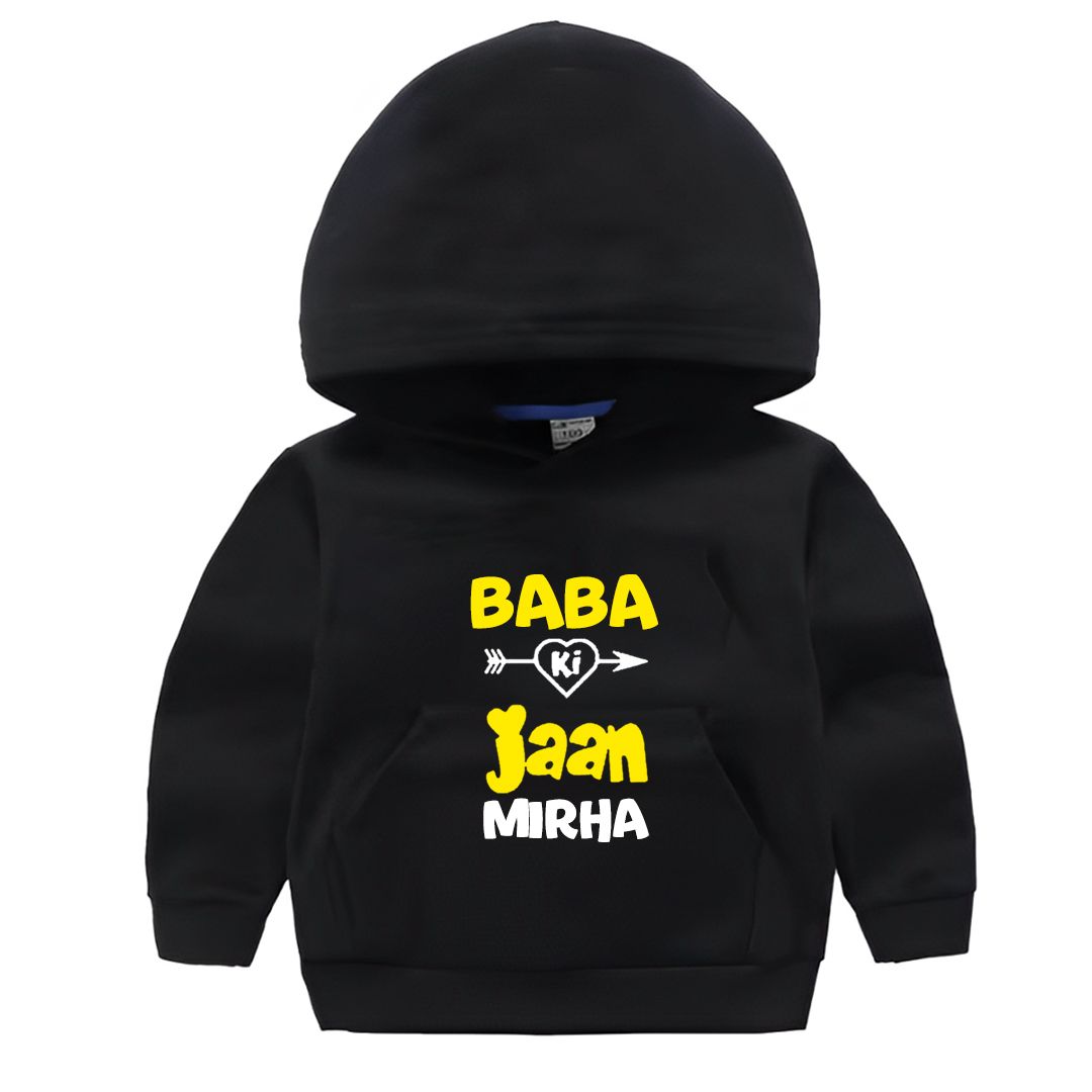 Custom Name Baba ki Jaan Pullover Hoodie