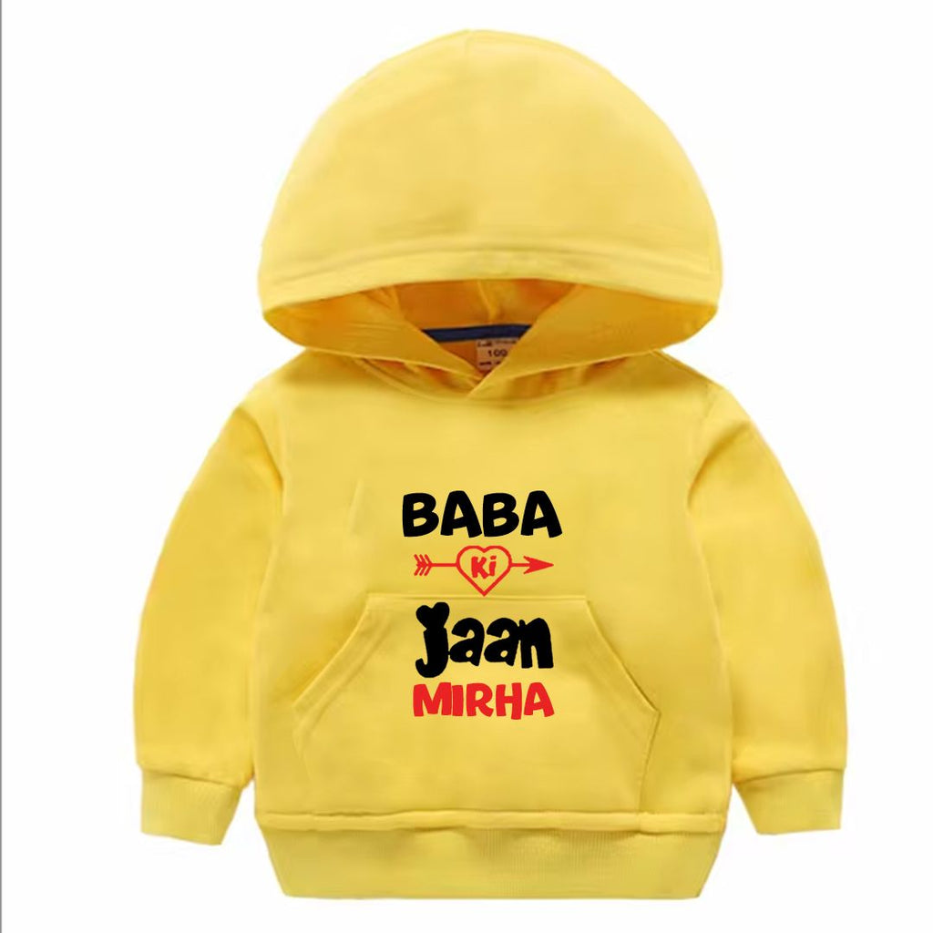 Custom Name Baba ki Jaan Pullover Hoodie