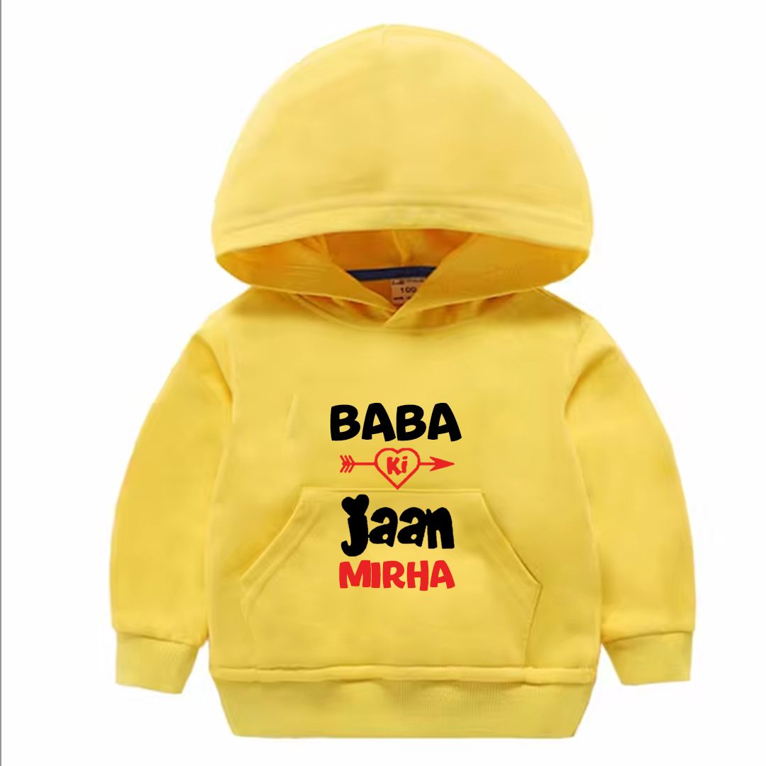 Custom Name Baba ki Jaan Pullover Hoodie