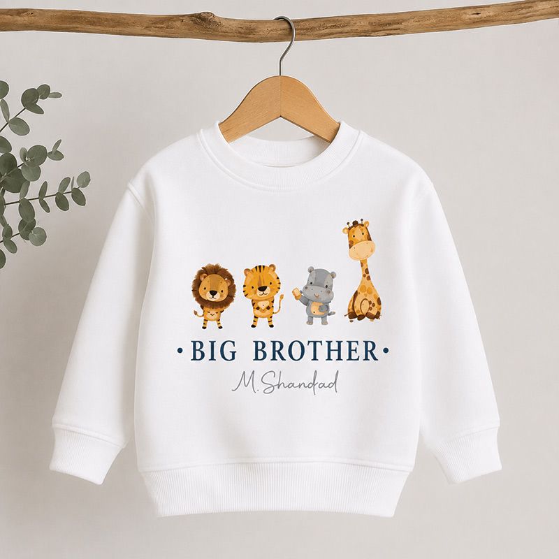 Personalized Safari Animal Big Brother Sweatshirt