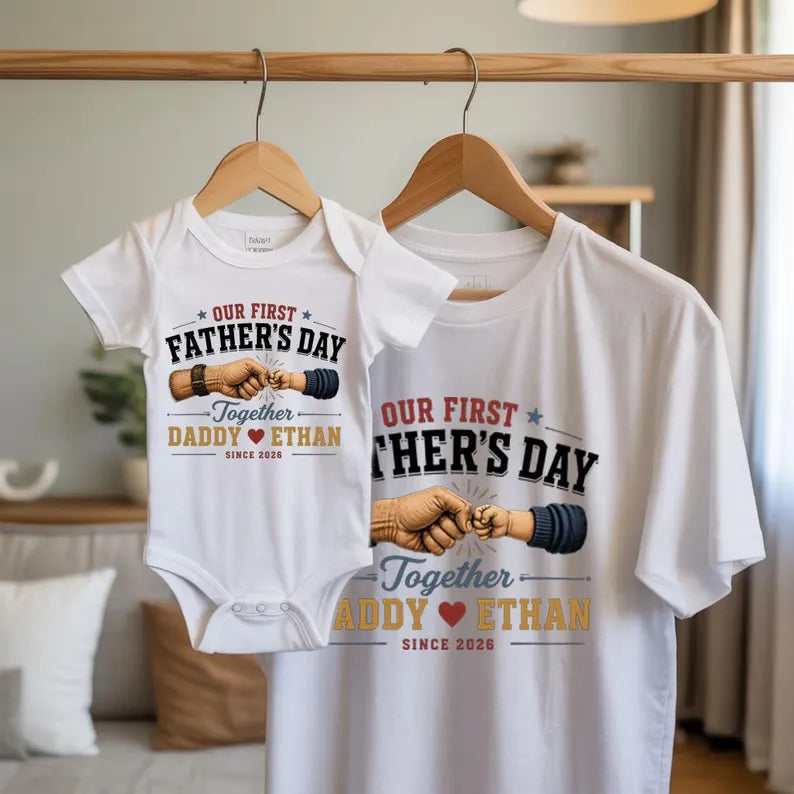 “Best Buds” Personalized First Father’s Day Matching Outfits