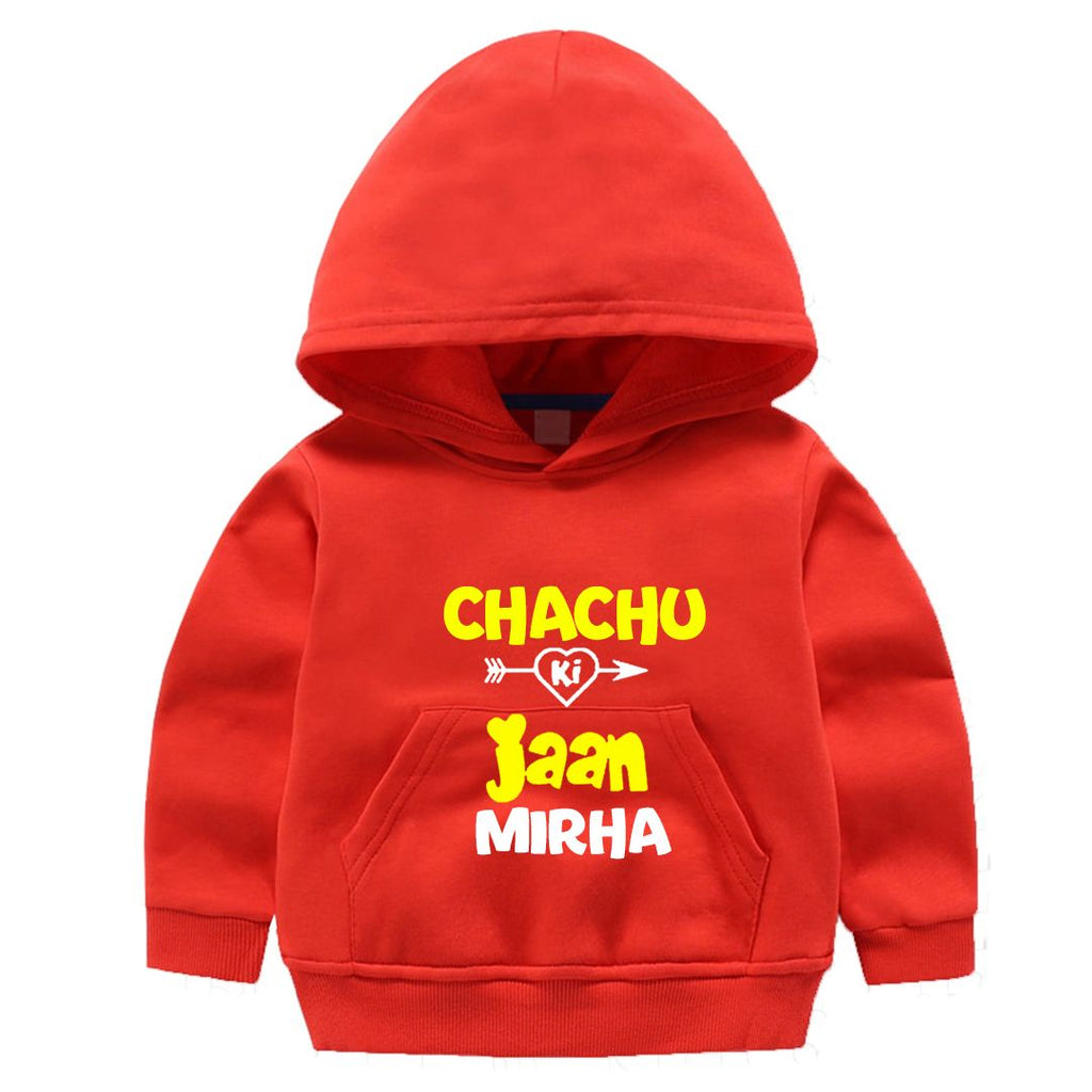 Custom Name Chachu ki Jan Pullover Hoodie