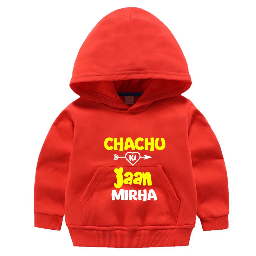 Custom Name Chachu ki Jan Pullover Hoodie