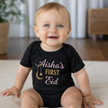 First Eid Name Romper for Baby Girl