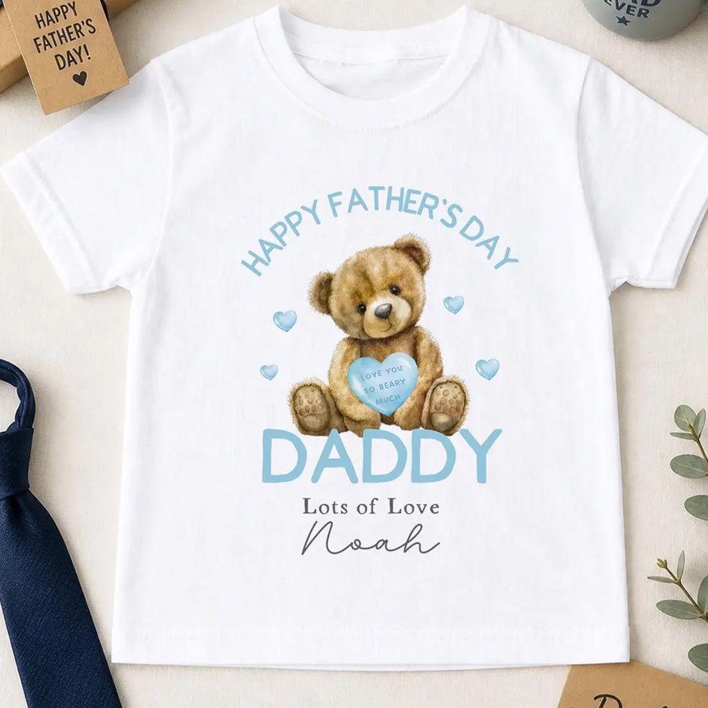 Personalized Father’s Day Teddy Bear T-Shirt