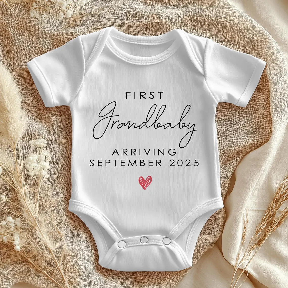Our First Grandbaby Arriving Announcement Outfit