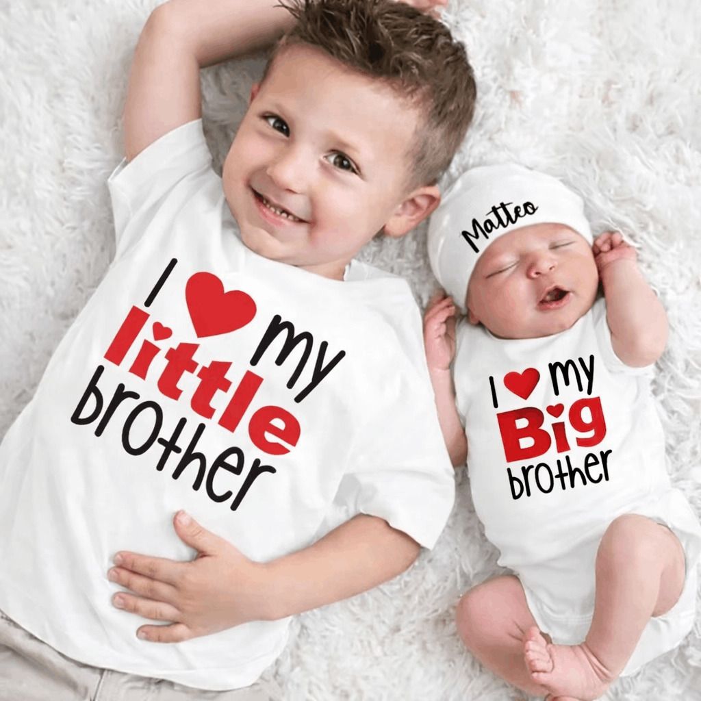 I Love My Little Brother & Big Brother T-Shirt & Romper Deal