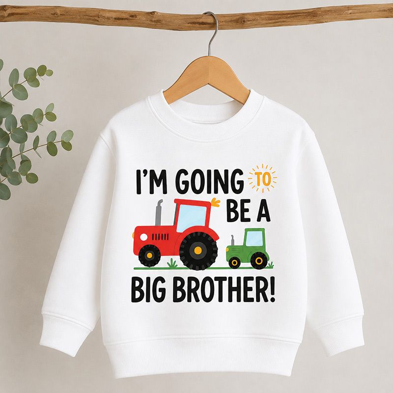 I’m Going to Be a Big Brother Tractor Sweatshirt