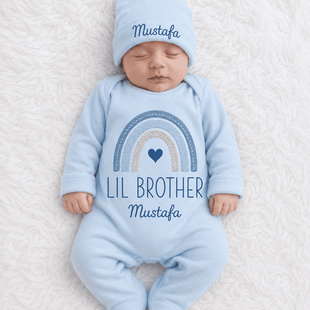 Personalized “Lil Brother” Matching New Born Romper