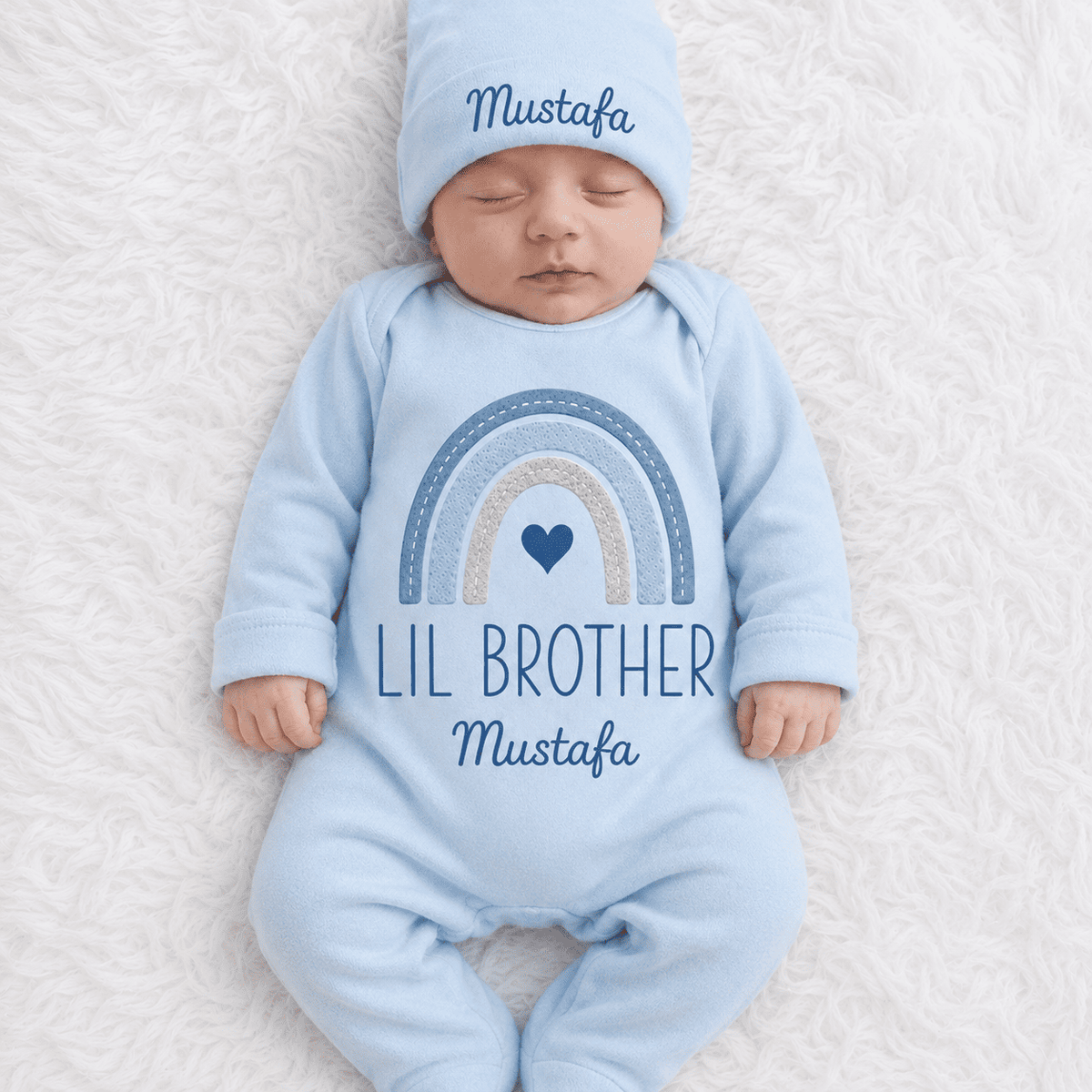 Personalized “Lil Brother” Matching New Born Romper
