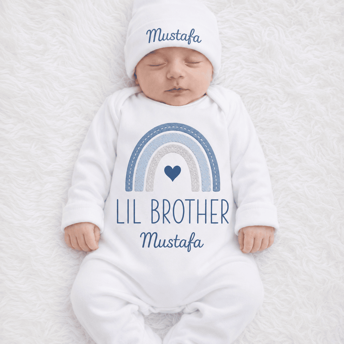 Personalized “Lil Brother” Matching New Born Romper