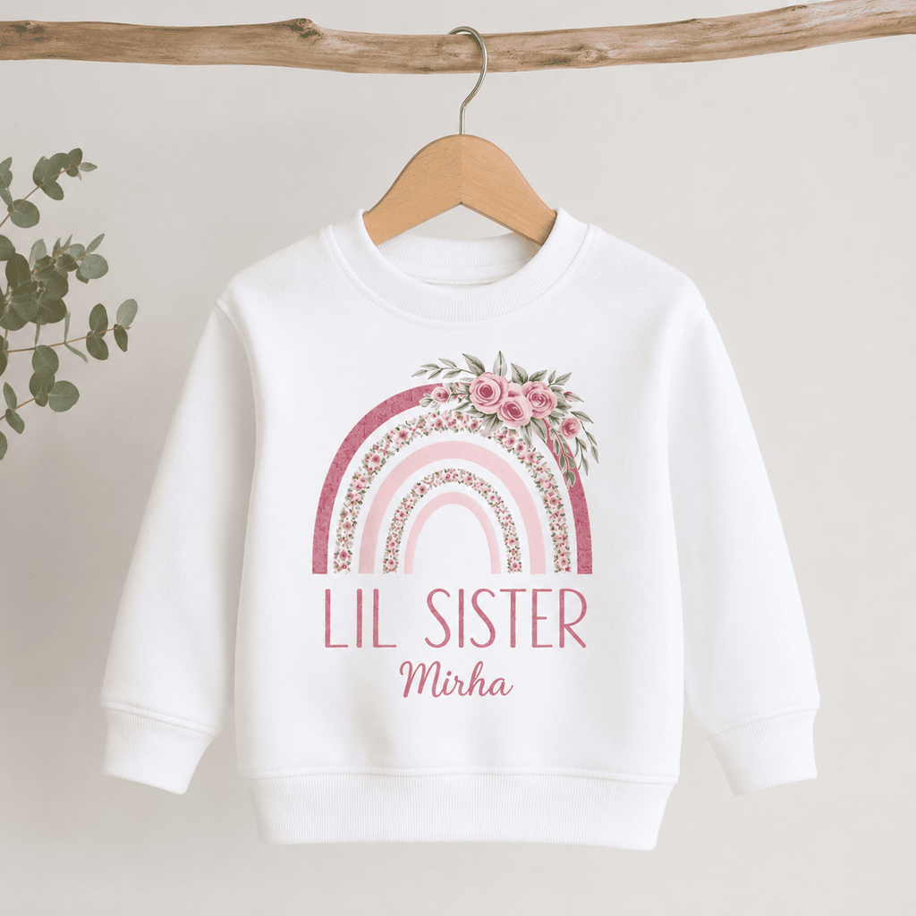 Personalized Big Sister & Lil Sister Kids Sweatshirt