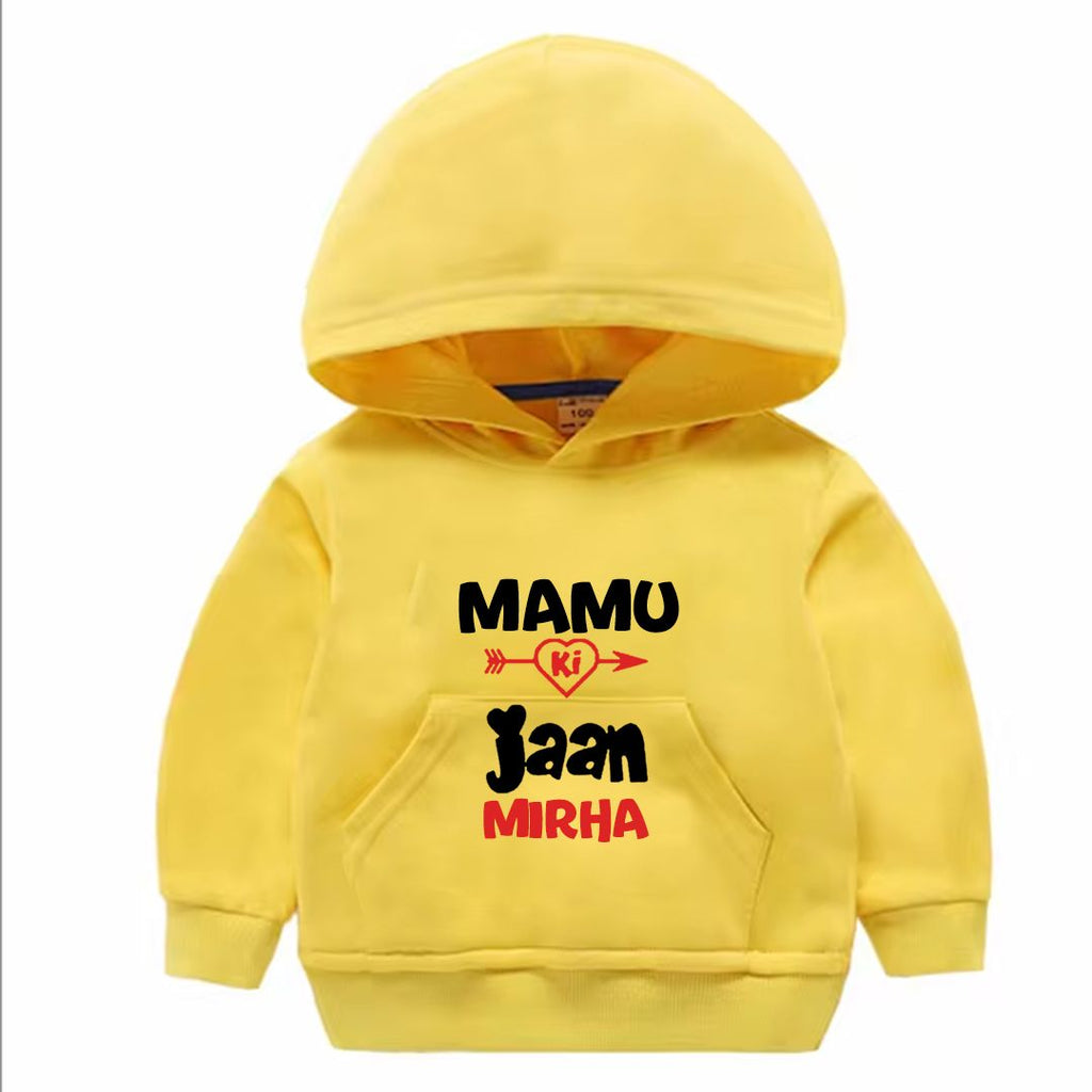 Custom Name Mamo ki Jan Pullover Hoodie