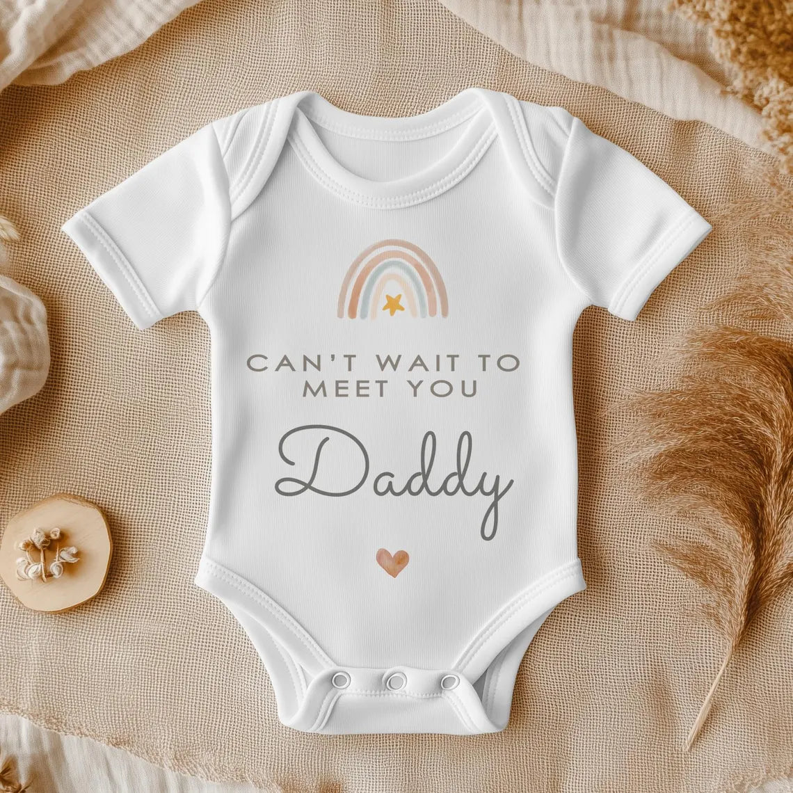 Can’t Wait to Meet You Daddy Baby Outfit