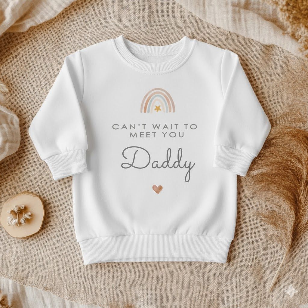 Can’t Wait to Meet You Daddy Baby Outfit