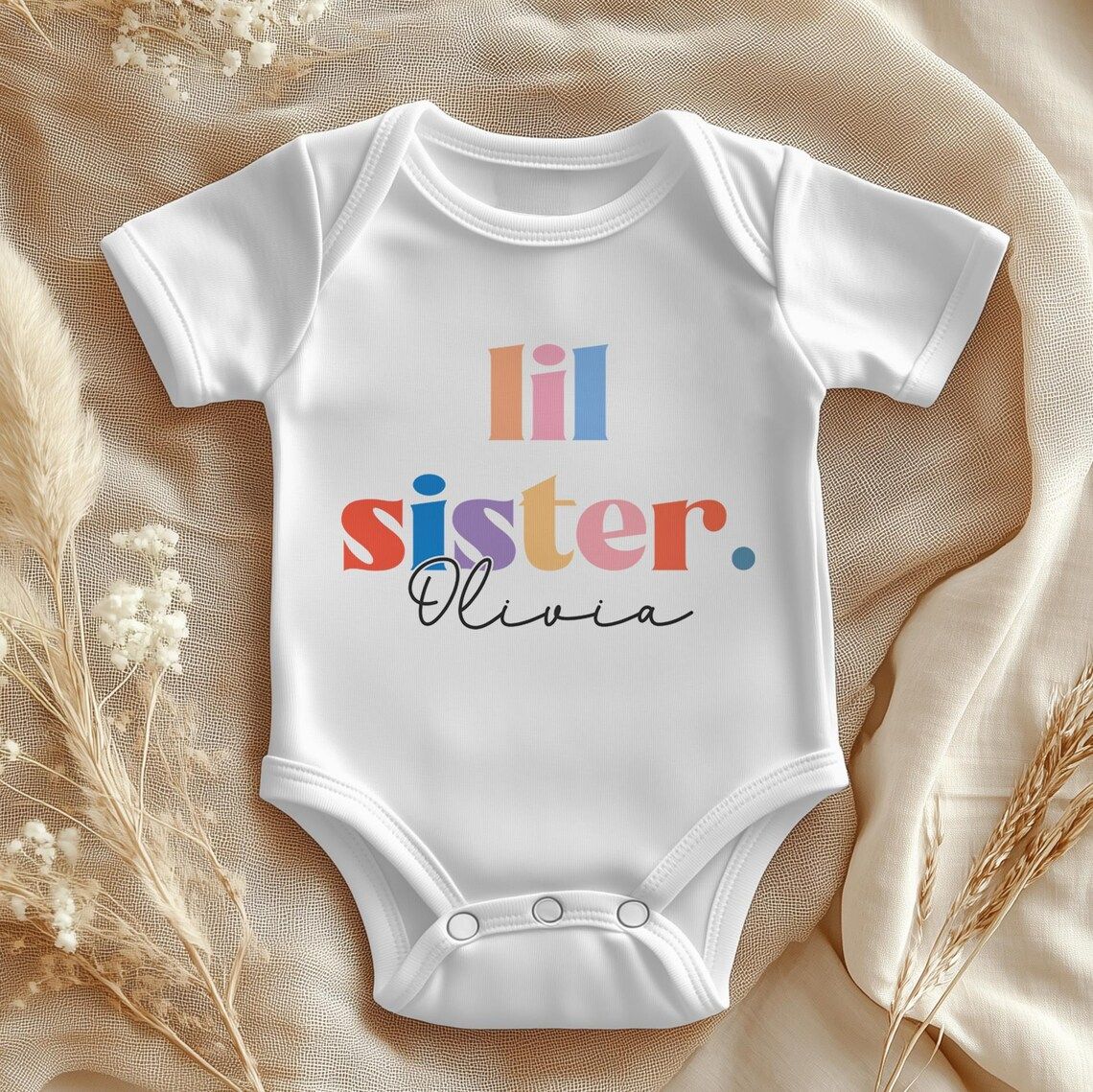 Personalised Lil Sister Retro Outfit