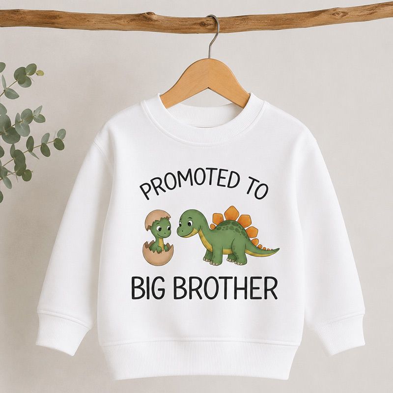 Promoted to Big Sibling Dino Sweatshirt