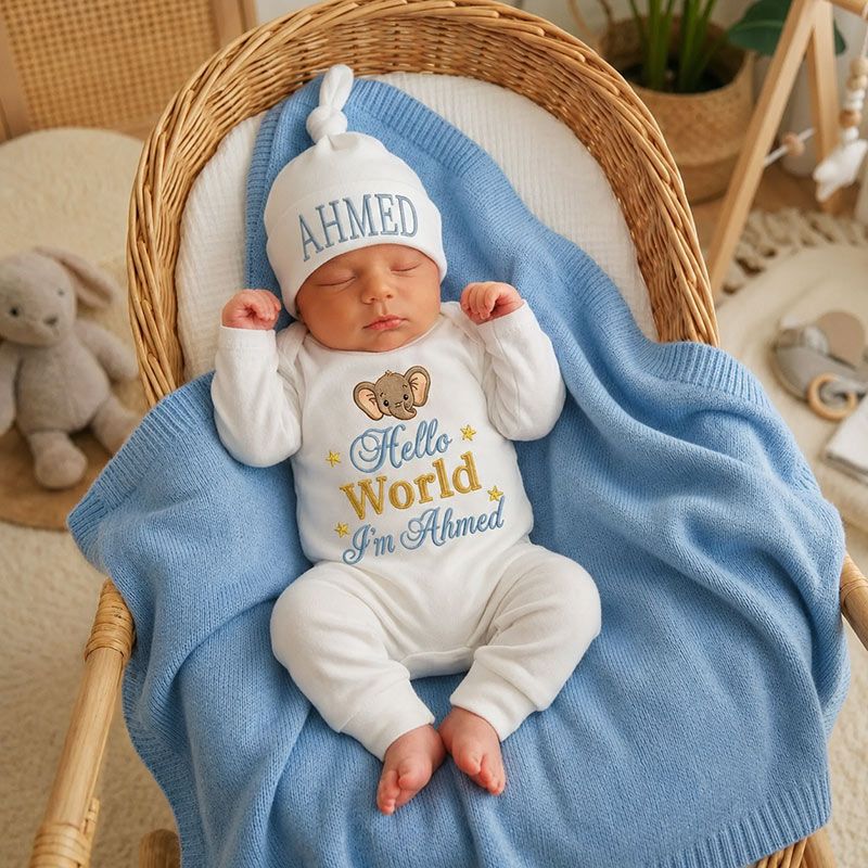 Elephant Theme New Born Full Body Romper