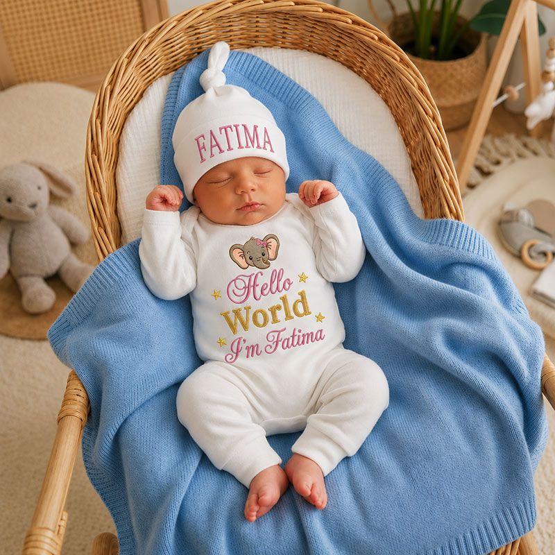 New Born Full Body Romper Elephant Theme for Girls